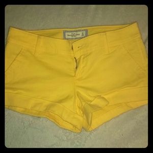Abercrombie and Fitch Summery Yellow Shorts