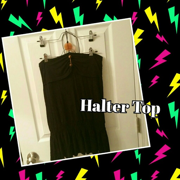 Black trendy halter too