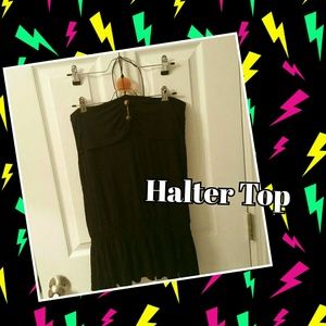 Black trendy halter too