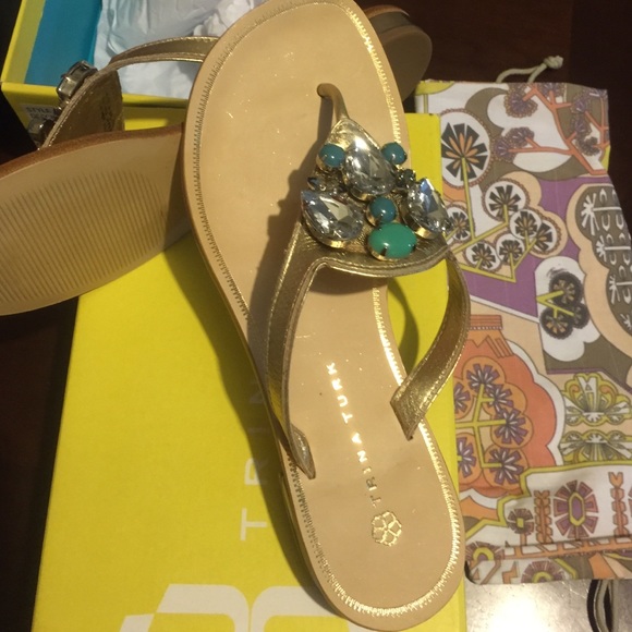 BNIB Trina Turk Jeweled Sandal