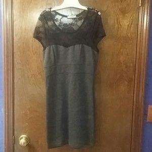 Grey and Black lace dress
