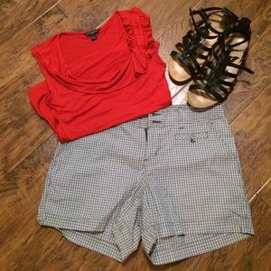 Gray plaid shorts