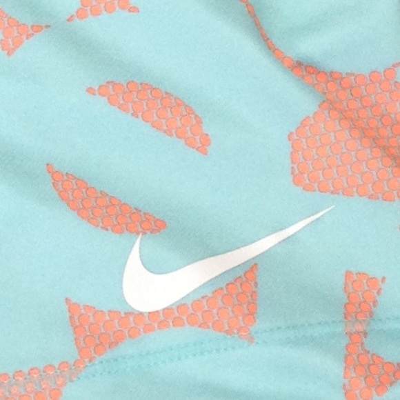 SOLD Nike Pro Tiffany Blue Letter Print Shorts - Picture 4 of 4