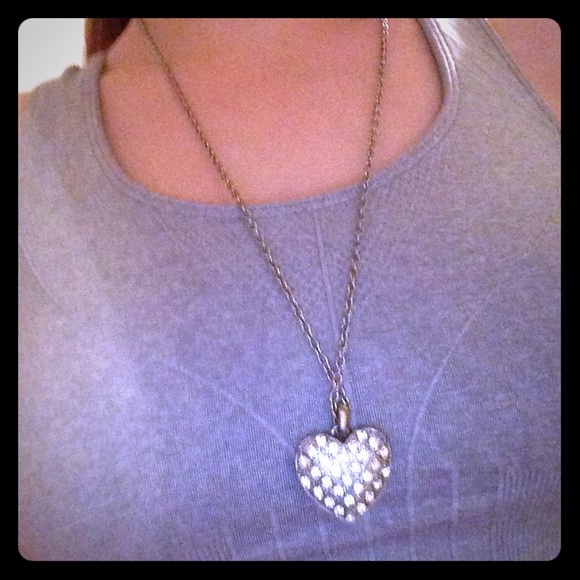 Long heart necklace