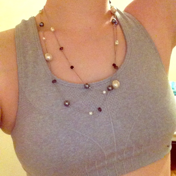 Long necklace. I have it doubled in the picture