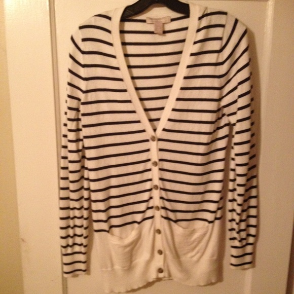 Banana Republic ivory long button up Cardigan