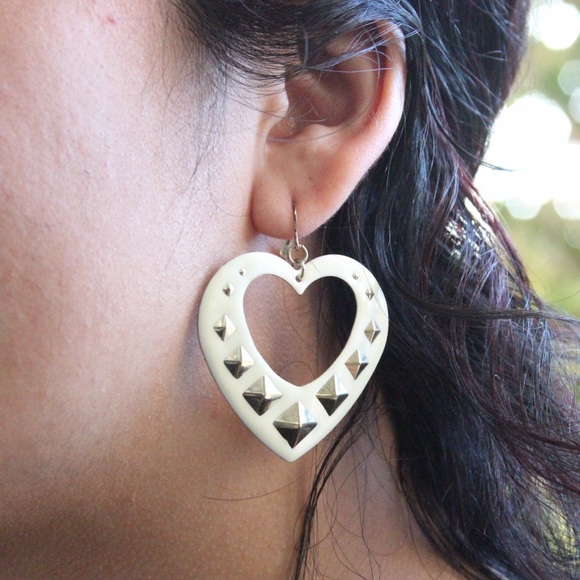 Forever 21 Heart Studded Earrings