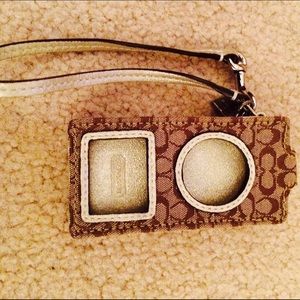 Brown  coach signature iPod holder