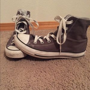 Gray hightop Converse