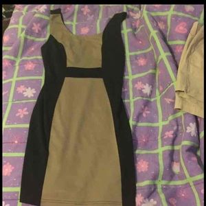 Black and brown dress