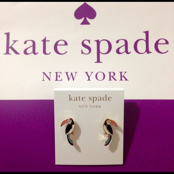 ✨kate spade Toucan Bird Enamel Earrings
