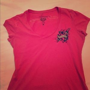 Pink Ed Hardy Tee