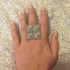Large silver ring