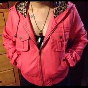 Faux leather bomber jacket sz S Faux leather bomber jacket sz S