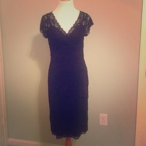 Black lace cocktail dress