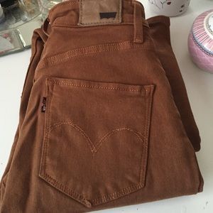 Brown high rise Levi's