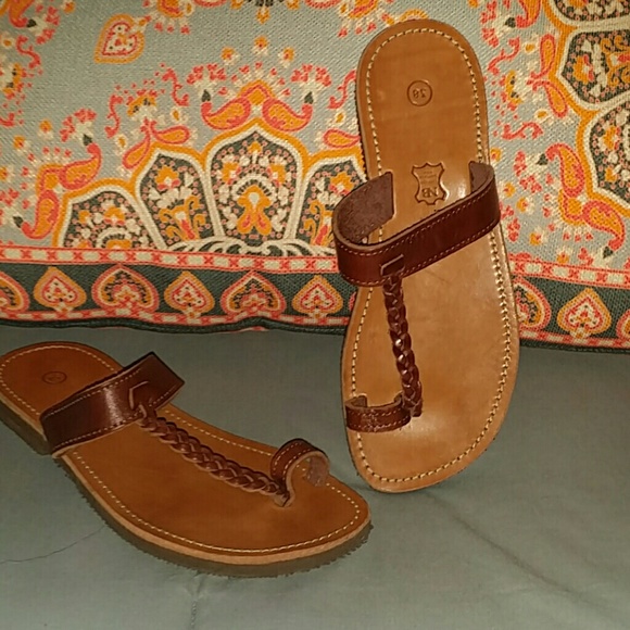 Amazing quality leather toe sandals