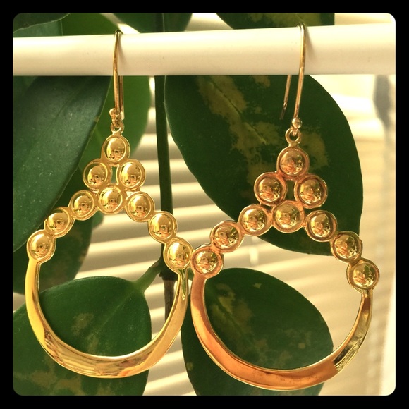 925 Sterling Silver 18K Gold Plated earring