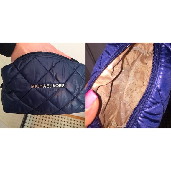 NWOT MK Lg Sadie Quilted Nylon Tote & Cosmetic Bag - Picture 4 of 4