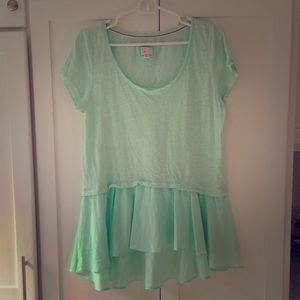 Anthropologie peplum tshirt size large