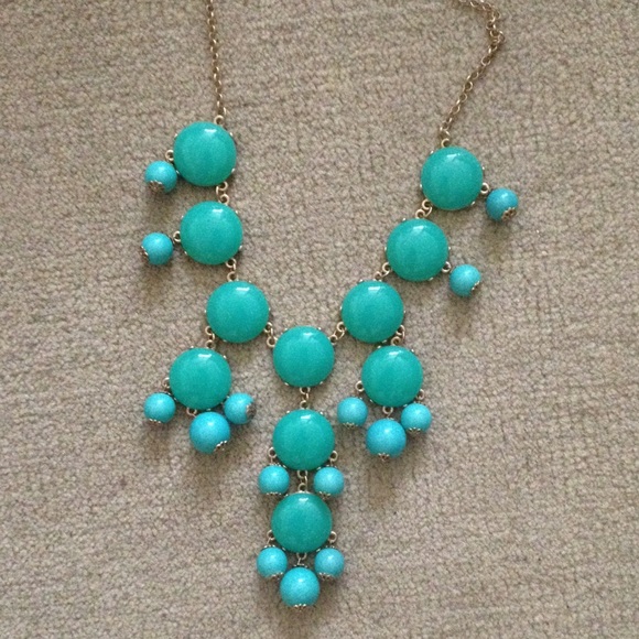 Turquoise bauble statement necklace