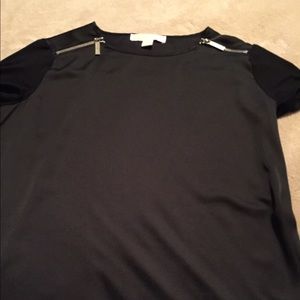 Black Michael Kors zip top