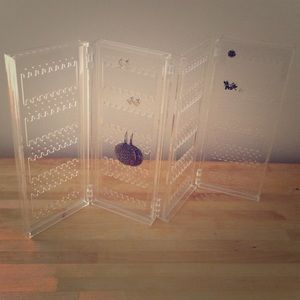 Acrylic folding earring jewelry  holder