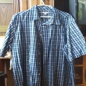 George men XL blue & white shirt