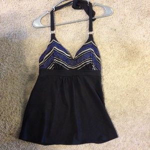 Built in padded bra bling halter