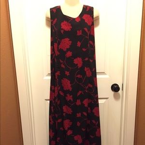 Black and red maxi dress