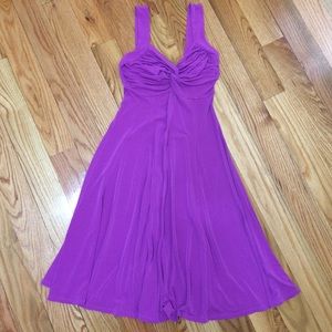 Fit and flare purple dress