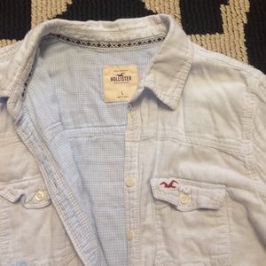 HOLLISTER light blue chambray top!