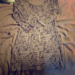 Feather pattern dress