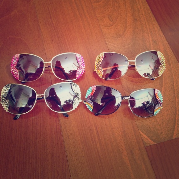 Lot of 4 Swarovski crystal sunglasses
