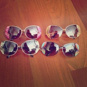 Lot of 4 Swarovski crystal sunglasses