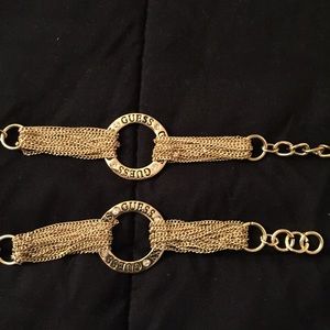 Guess necklace and bracelet with plastic bag