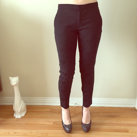 Zara Pants - Zara Skinny Brocade Trousers