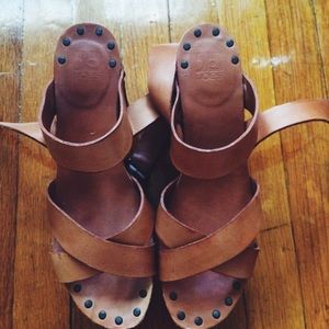 Joe's Brenda Wood Wedges 70s Sz. 9