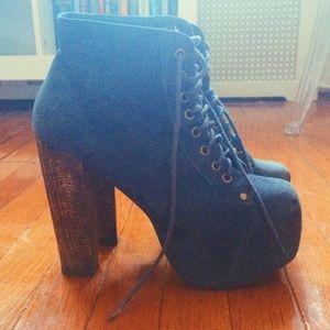 Jeffrey Campbell Blue Suede Lita Sz. 9
