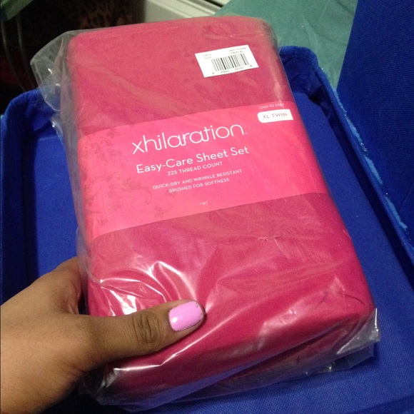 Twin XL pink sheet set
