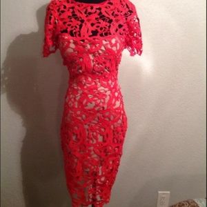 Red sexy cocktail dress