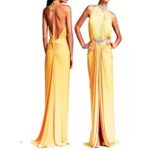 Nicole Bakti yellow gown with embellishment