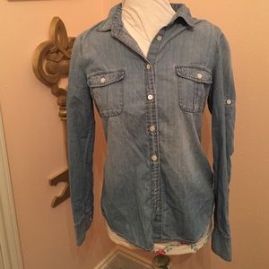 J.crew chambray top