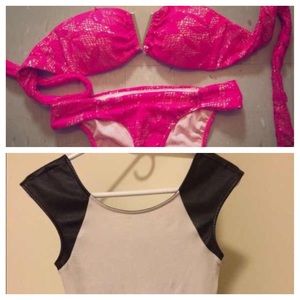 Bathing suit and express shirt