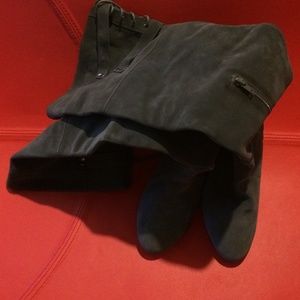 Grey suede naughty Monkey tall boots