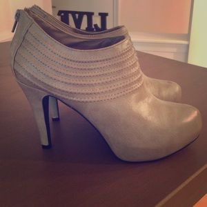 Tan bootie heels
