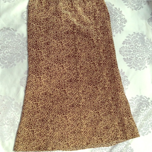 Talbots Long Animal Print Skirt Size 10