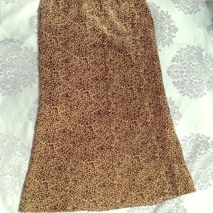 Talbots Long Animal Print Skirt Size 10