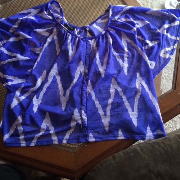 Rue 21 purple chevron blouse small - Picture 1 of 1