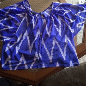 Rue 21 purple chevron blouse small